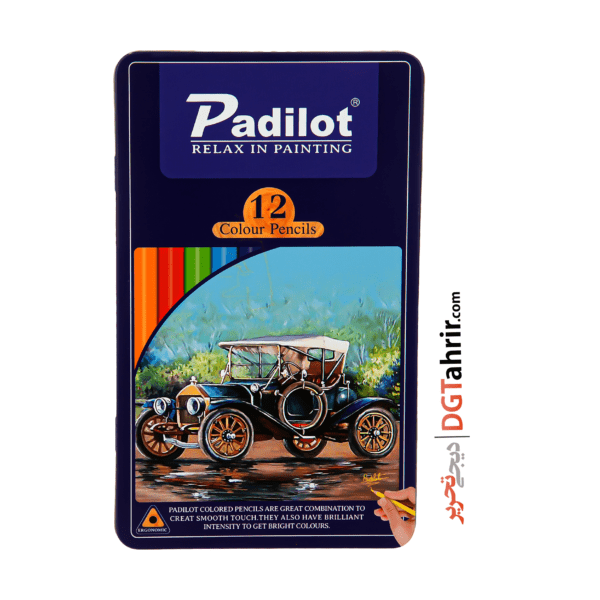 مداد رنگی 12 رنگ پادیلوت جعبه فلزی  کد F-810212