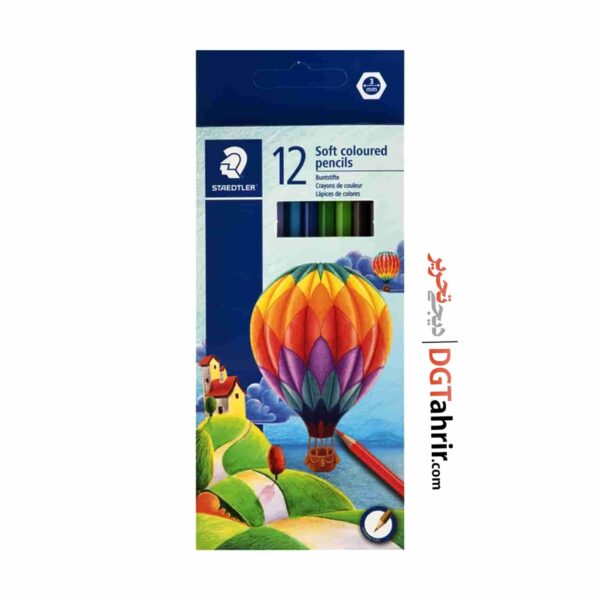 مداد رنگی 12 رنگ استدلر جعبه مقوایی  مدل Soft   کد 143C12LJ